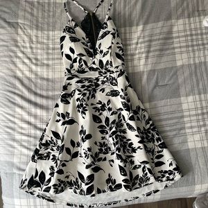 Lace open back dress